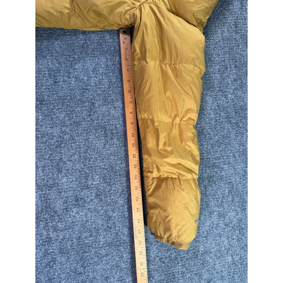Patagonia Puffer Jacket Womens Large Mustard Yellow Quilted Snap Front Insulated - Picture 7 of 12